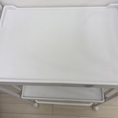 　【決定】エステ 多目的ワゴン 4段 引出し付 幅50×奥行30×高さ88cm ホワイトの画像