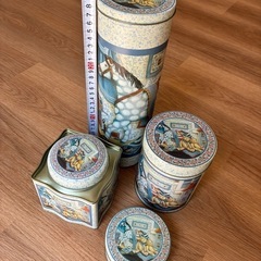 【未使用品】カントリー　スチール缶セットの画像