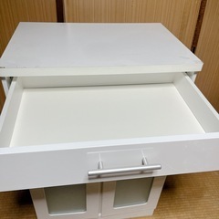 ホワイトドレッサー 収納棚 収納ケース 収納ボックス 引き出し/引き戸 白 家具 インテリア シンプルデザイン 靴箱 本棚の画像