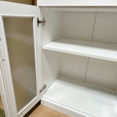 ホワイトドレッサー 収納棚 収納ケース 収納ボックス 引き出し/引き戸 白 家具 インテリア シンプルデザイン 靴箱 本棚の画像