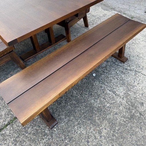 大塚家具 ダイニングセット 4人掛け 引き出し付き ダークブラウン