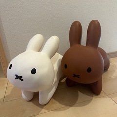 ブルーナボンボン　ミッフィー  ホワイト&ブラウン2匹セット