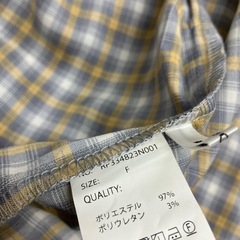 ☆値下げ☆W2504-427 RETRO GALLERY ビッグシャツ チェック柄 レディース Fサイズ 中古の画像