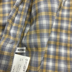 ☆値下げ☆W2504-427 RETRO GALLERY ビッグシャツ チェック柄 レディース Fサイズ 中古の画像