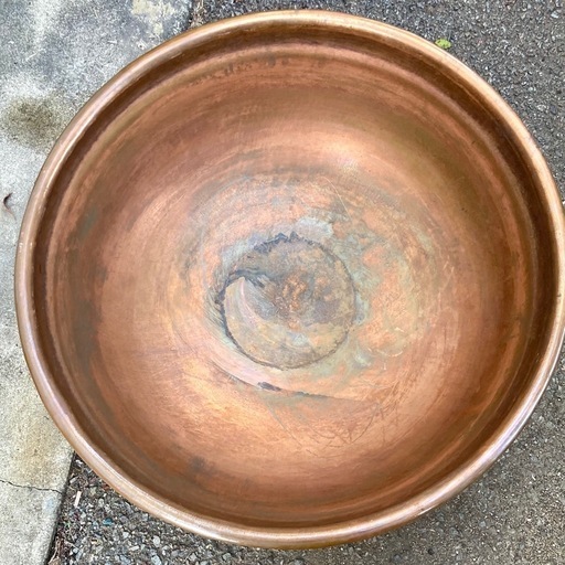 業務用銅鍋 直径66cm 坊主鍋 ボーズ鍋 昭和レトロ③