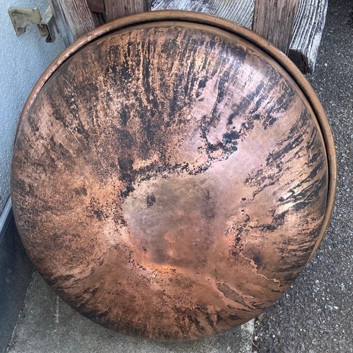 業務用銅鍋 直径66cm 坊主鍋 ボーズ鍋 昭和レトロ③