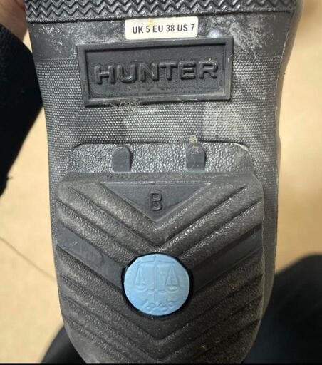 HUNTER」 レインブーツ US7 ブラック ハンターレインブーツ長靴