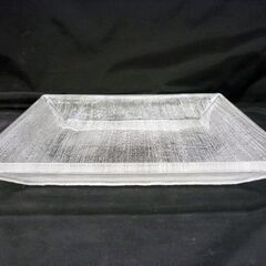☆HOYA CRYSTAL クリスタル角大皿 檜 保谷クリスタル ガラス皿 食器 24.5cm×24.5cm クリスタルガラス 札幌 北20条店の画像