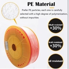新品⭐️ 空気圧ホース ポリエチレン PE エアチューブ オレンジ 70M 注入パイプの画像