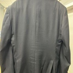 ★美品特化★ジャケットのみ【上下洗える】2釦スーツ【クラシコ】ストライプ ブラックの画像