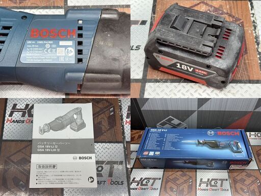 値下げしました！【中古】ボッシュ BOSCH GSA18V-LIH コードレスセーバーソー バッテリ×1付き