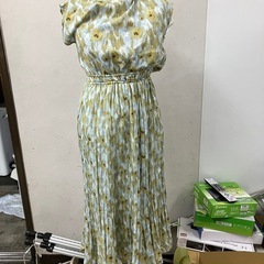 W2504-434 RETRO GIRL 花柄プリーツワンピース...