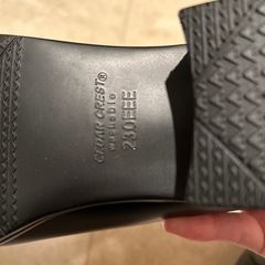 新品　23センチヒールローファー　黒　学生の画像