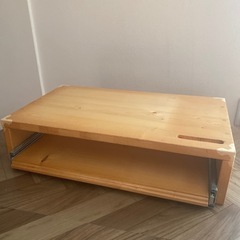ハンドメイド　スライドレール付棚　PC棚や炊飯器棚