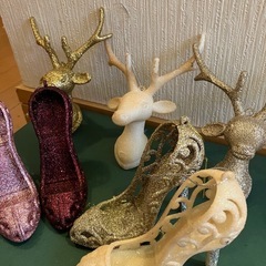 クリスマス　オーナメント　トナカイ　靴　置物　オブジェの画像