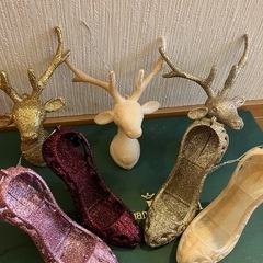 クリスマス　オーナメント　トナカイ　靴　置物　オブジェ