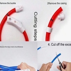 USBcharging LEDグローイング犬の首輪の画像