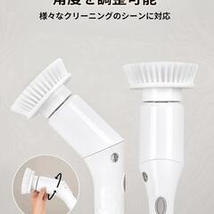 ✨新品✨お風呂掃除 電動ブラシ バスポリッシャー デッキブラシ 角度調節 長さ伸縮可能の画像
