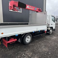 美車　値引き交渉可能　三菱ふそう　キャンター　２ｔユニック　フルカスタム　５段ブーム　古川ユニック 平ボディーの画像