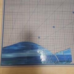 ステンドグラス材料　白・青・薄青・薄緑　#12　