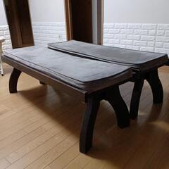 【予約済】しっかりしたベンチ椅子　２セット