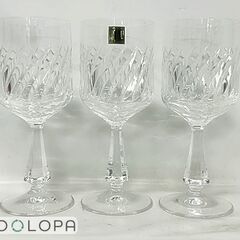【未使用品】 ホヤクリスタル ワイングラス 3脚セット HOYA