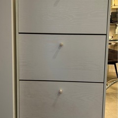 下駄箱　シューズ　ボックス　白　薄型　