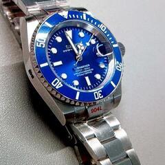 激安！新品！SEIKO MODカスタムNH35搭載死闘巻き青サブ...