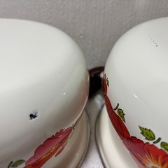 ホーロー片手鍋18cm両手鍋20cm蓋付きセットで【取引済】の画像