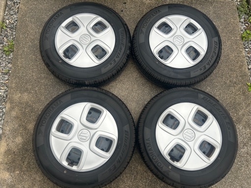 145/80R13 スズキ純正ホイールバリ山国産タイヤ4本セット 2025年最新