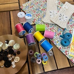 ハギレ布地🍓洋裁リメイクset🧵