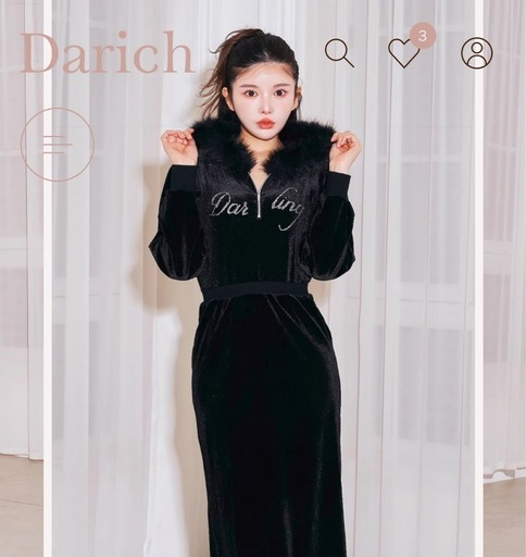 ダーリッチ ベロア ワンピース