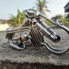 バイクギフト、バイクデザインの高品質ハンドメイドワイヤーカラビナ...