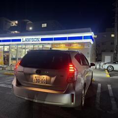 プリウスα　後期4月２日車屋から納車したての画像