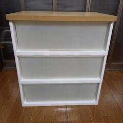 【美品】3段衣装収納ケースの画像