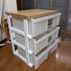 【美品】3段衣装収納ケースの画像
