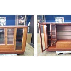 D23 富士ファニチャ 花梨材使用 照明付きサイドボード