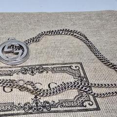 【超レア廃盤品】GUCCI ギョーシェ ネックレス インターロッキングG チェーン ネックレス シルバーの画像