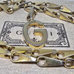 【超レア廃盤品】OLD GUCCI チェーン ネックレス ベルトチェーン 重量感 ヴィンテージの画像