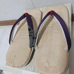 高級雪駄南部表 直付け手縫い革底 補修用踵革付き 化粧箱入り 草履の画像