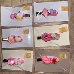ホイップデコヘアピン　ハンドメイド