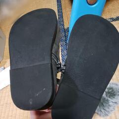 ブーツ 16cm モコモコ グレー 女の子向けの画像