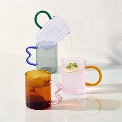 【4個セット】Francfranc フランフラン 耐熱グラス マグの画像