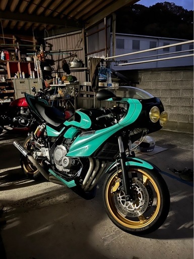 cb400sf族カフェ使用ティファニーブルー　　　　　　　　　　　　　　　　　　　　　　cb400sf族カフェティファニーブルー