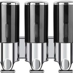 新品未使用❕特価❕壁掛け式✨️3個 シャンプー コンディショナー ディスペンサー ソープ 黒 777の画像