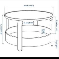 【値下げ！】IKEAボルゲビーテーブル黒70センチの画像