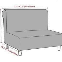 グレー ソファーカバー2点の画像