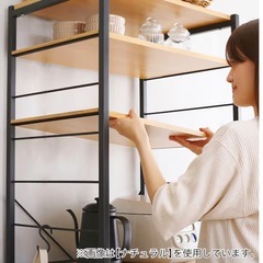 【ニトリ】レンジラック　キッチンラック　ウォールナット　ビンテージ　の画像