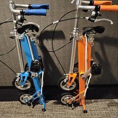 い出のひと時に、とびきりのおしゃれを！ CARRYME 折りたたみ自転車 亀戸の (ジョセフ) オレンジ - 自転車本体