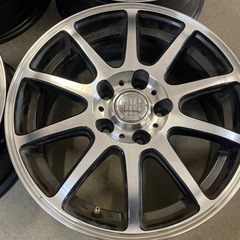 ブラポリ系 16インチアルミホイール 16×6.5J 5H 114.3PCD+38 4本 エスティマクラウンアルファードなどにの画像